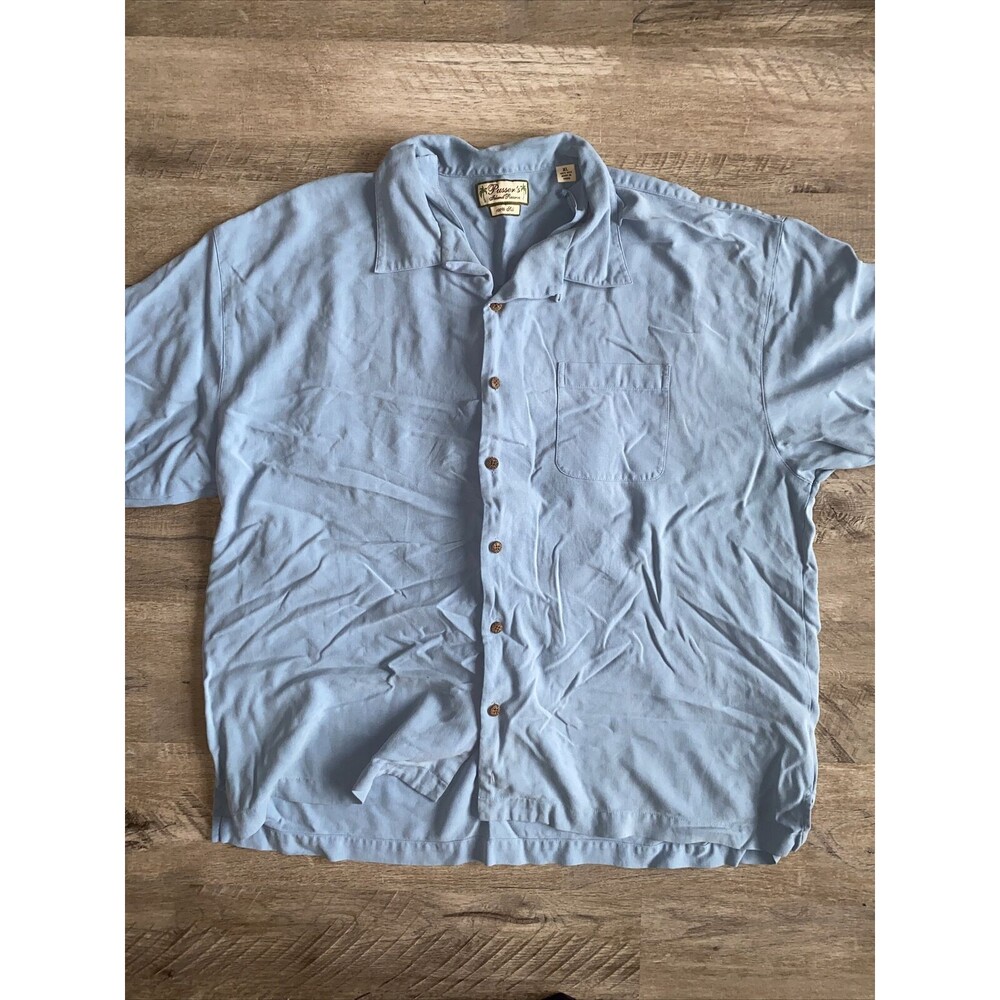 Pussers west indies shirt XL Blue 100% Silk